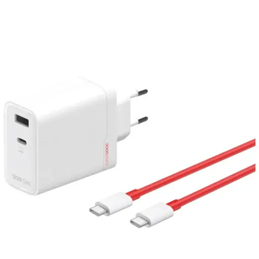 OnePlus SUPERVOOC 120W зарядное устройство | 120W | USB-A, USB-C | с проводом USB-C в комплекте | белое Фото num