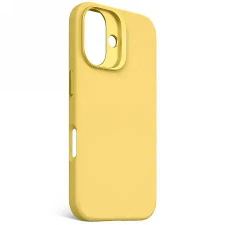 Decoded AntiMicrobial Silicone Backcover with MagSafe for iPhone 16 - Yellow Photo