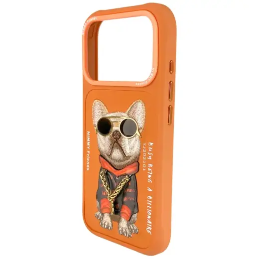Etui Nimmy Glasses Cool Dog do iPhone 17  Pro pomarańczowy Foto 4
