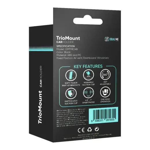OBAL:ME TrioMount Car Holder Black (Damaged Blister) Photo