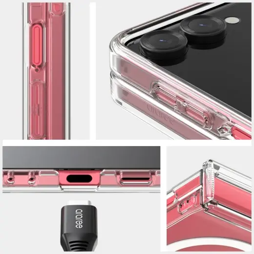 Case Araree Duple 360 M MagSafe Qi2 for Samsung Galaxy Z Flip7 transparent Фото num