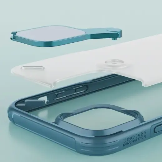 Nillkin Cyclops Case durable case with camera cover and foldable stand for iPhone 13 black Foto 9