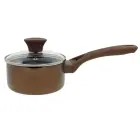 Mērces katliņš Natura ar stikla vāku Ø14 cm indukcijas brūns Foto 2