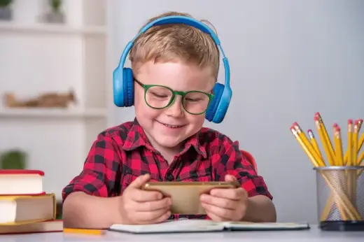 Lenco on-ear austiņas ar Bluetooth bērniem, zilas Foto 5