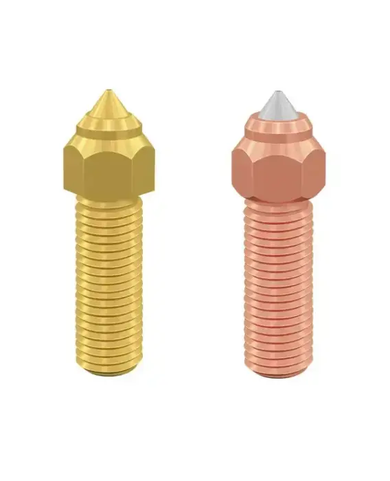 Nozzle kit 1pcs brass, 1pcs copper/hardened steel 0.4mm for K1 / K1Max / CR-M4 / ENDER-3V3KE CREALITY