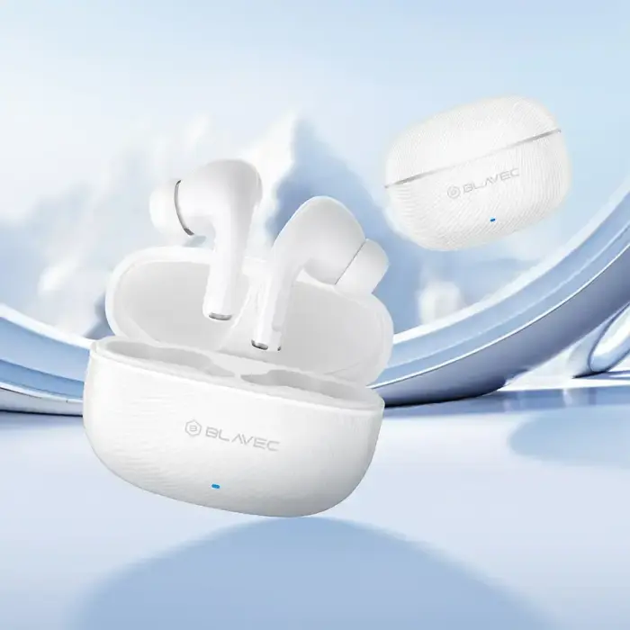 Blavec Bluetooth TWS Earphones BW-02 Carbon (BW02-W) white Foto 3