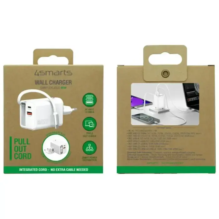 Wall Charger 4smarts Flex Jojo 65W GaN 2xUSB-C + USB-A white Foto 5