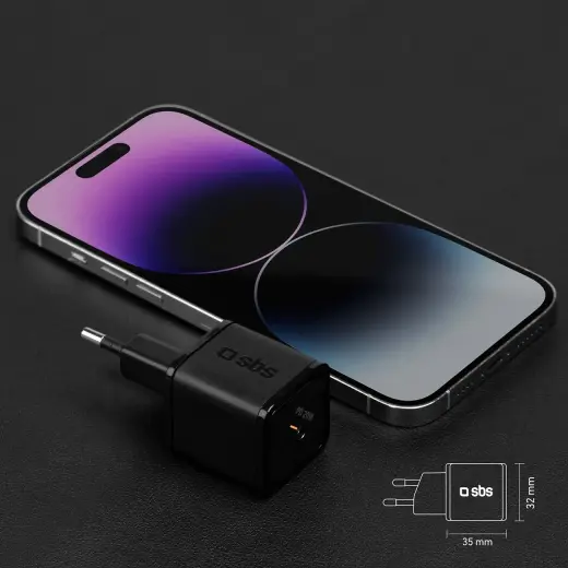 GaN baterijas lādētājs | 20W | PD | GaN | USB-C | melns Foto 8