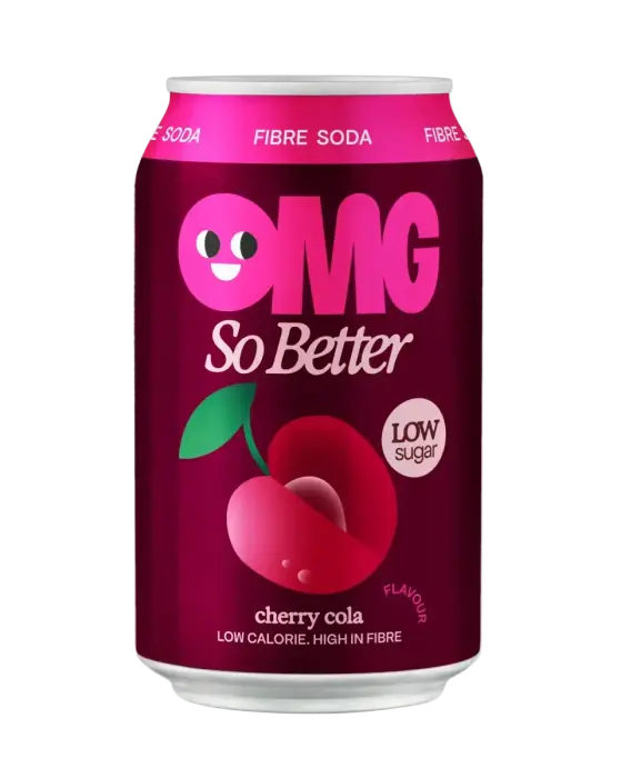 Gāzēts dzēriens OMG Cherry Cola, bundžā, 0.33l (DEP)