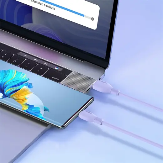 Baseus Pudding провод для передачи данных и зарядки | USB-A на USB-C | 100W | 2m | фиолетовый Фото num