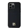 DKNY PU Leather Repeat Pattern Stack Logo MagSafe Case for iPhone 13 Pro Max Black — Photo 1