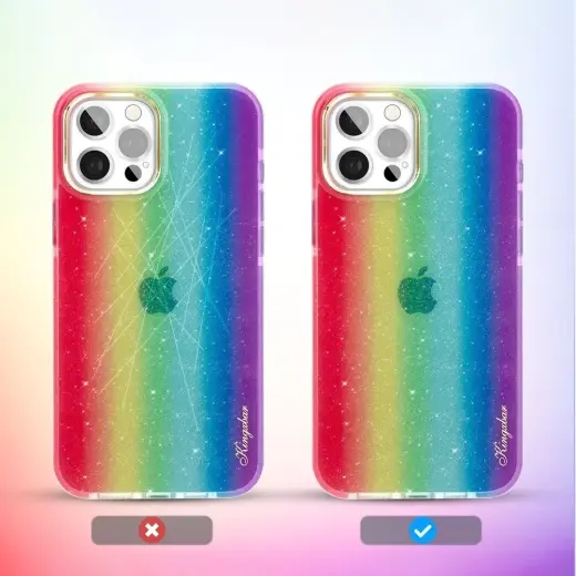 Kingxbar Ombre Case Back Cover for iPhone 12 Pro Max multicolour Photo