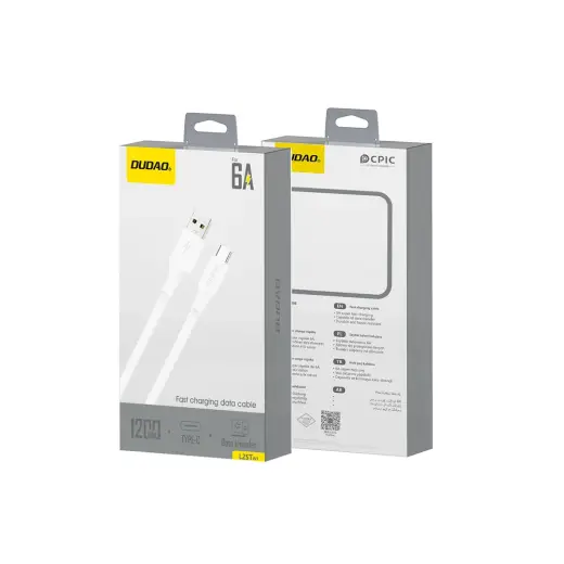Dudao L2sT провод для передачи данных и зарядки | USB-A на USB-C | 30W | 1.2m | белый Фото num