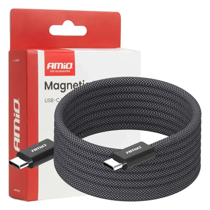 AMiO AMIO-04841 datu pārraides un uzlādes vads | USB-C uz USB-C | 60W | 2m