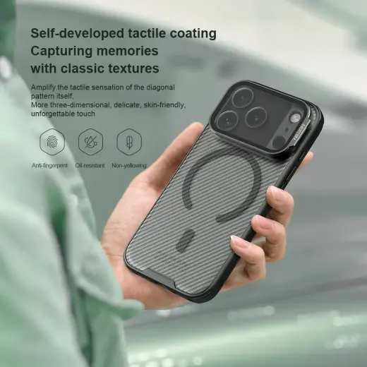 Nillkin CamShield Prop Magnetic Case for Apple iPhone 17 Pro Transparent Black Foto 6