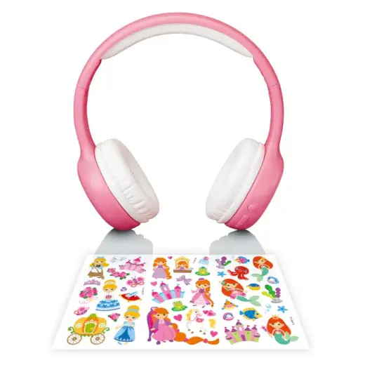 Lenco on-ear austiņas ar Bluetooth bērniem, rozā Foto 2