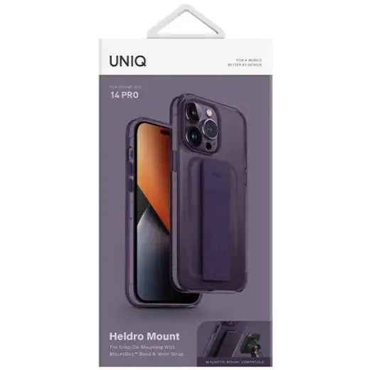 UNIQ Heldro Mount чехол для телефона для iPhone 14 Pro фиолетовый Фото num