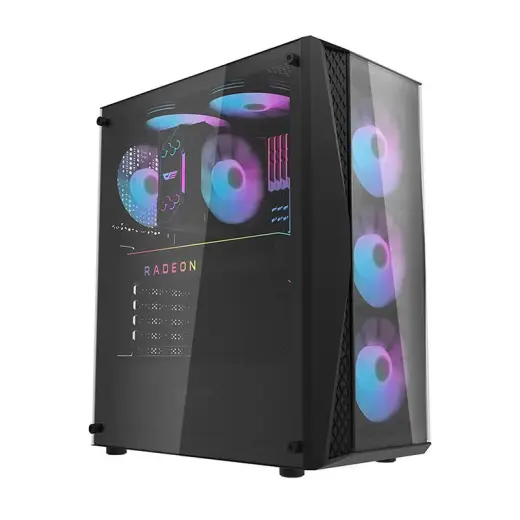 Darkflash DK352 Plus Computer Case with 4 fans (Black) Foto 8