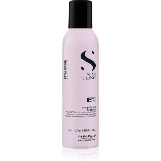 Alfaparf Milano Semi Di Lino Style&Care Amplifying Mousse Volumising Hair Mousse with Medium Hold 250 Ml