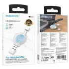 Borofone Wireless induction charger for Smartwatch BQ31 Portable 2,5W for iWatch 1-9, SE/SE2, Ultra/Ultra2, Samsung Watch 1-7, Ultra white Foto 4