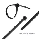 Qoltec Self-locking cable tie | 7.2*400mm | 50 pcs. | Nylon66 | UV | Black Foto 8