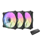 Computer fan set Darkflash INF8 ARGB, 3in1 120x120 (black) Foto 7