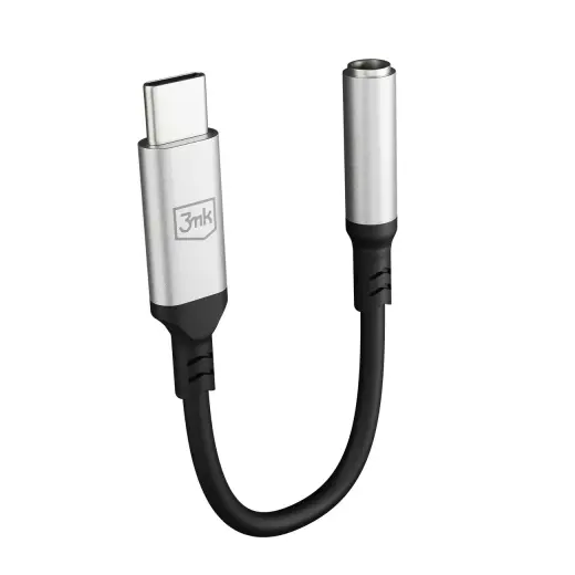 3mk USB-C adapter - 3.5 mm minijack - silver Photo