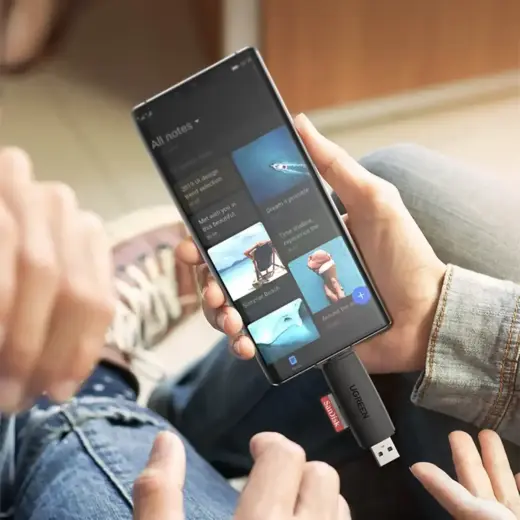 Ugreen adapter SD / micro SD card reader (USB-A / USB-C) black (CM304) Foto 17