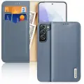 Dux Ducis Hivo Leather Flip Cover Genuine Leather Wallet For Cards And Documents Samsung Galaxy S22 + (S22 Plus) Blue Photo