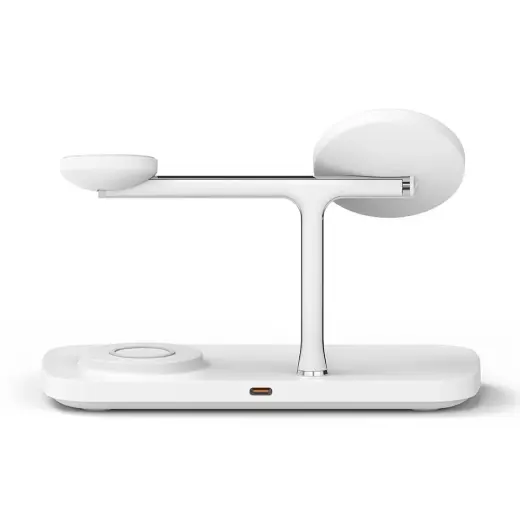 RINGKE 3IN1 QI2 MAGNETIC MAGSAFE WIRELESS CHARGER WHITE Фото num