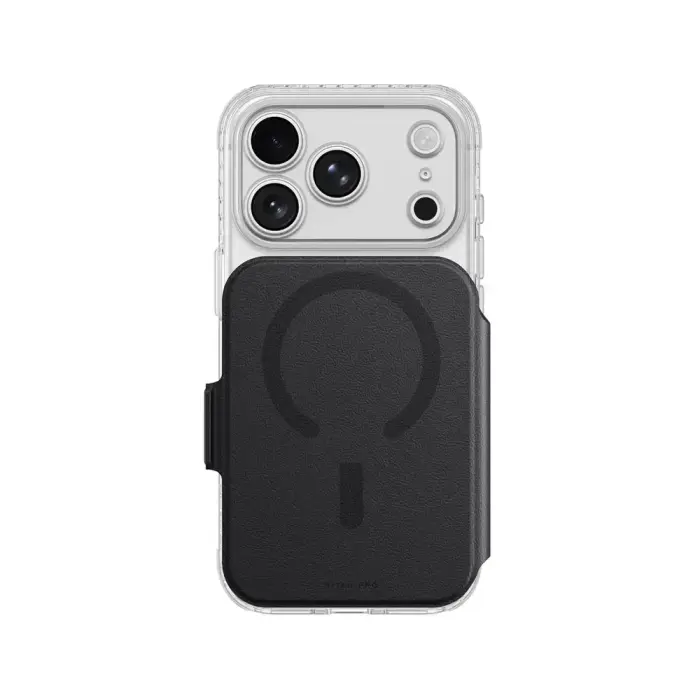 AmazingThing Titan Pro Lens Flip Set phone case with wallet and MagSafe support for iPhone 18 Pro Max black