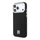 DKNY PU Leather Fixed Glitter Strap Magsafe Case for iPhone 18 Pro Black — Фото 1