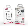 XO audio cable 2in1 NB-R197 3.5mm jack - socket 3.5mm jack | microphone 0,23 m black Foto 5