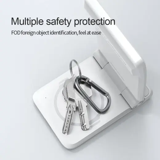Nillkin PowerTrio 3in1 Wireless Charger MagSafe for Samsung Watch White Фото num