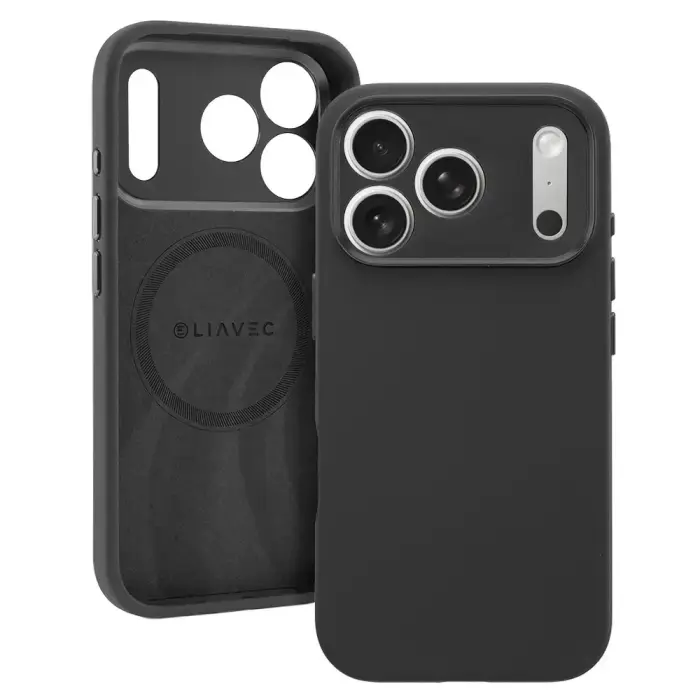 Liavec Silk Shield phone case with MagSafe support for iPhone 18 Pro Max | iPhone 17 Pro Max black