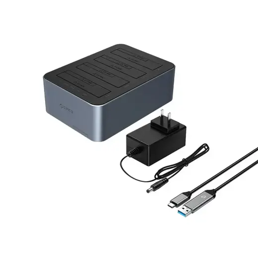 Orico 6646C3-C 4-Drive Docking Station with Offline Clone Function 2.5"/3.5" SATA HDD/SSD - Gray Foto 3
