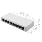 Qoltec Network SWITCH | 8 x RJ45 port | 1000Mbps | Fast Ethernet| LAN Foto 7