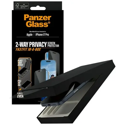 PanzerGlass Ultra-Wide Fit Fastfit Privacy Glass for iPhone 17 Pro Фото num