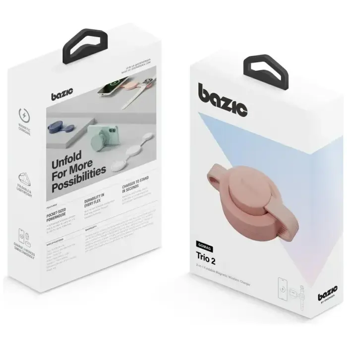 Wireless charger Bazic GoMag Trio 2 3in1 15W magnetic for iPhone/Watch/AirPods pink Фото num