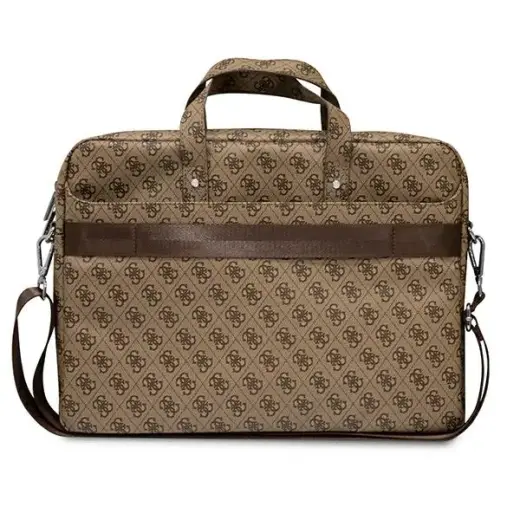 Guess 4G PU Triangle Logo Computer Bag 15|16" Brown Фото num