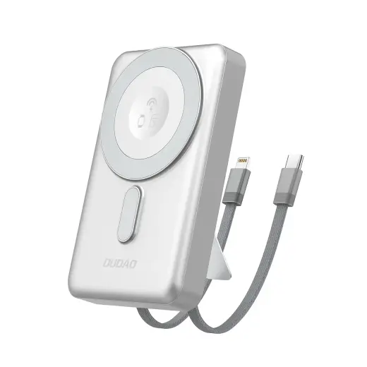 Dudao K29 внешний аккумулятор (powerbank) | 10000 mAh | 20W | USB-C, Lightning, MagSafe | серебряный Фото num