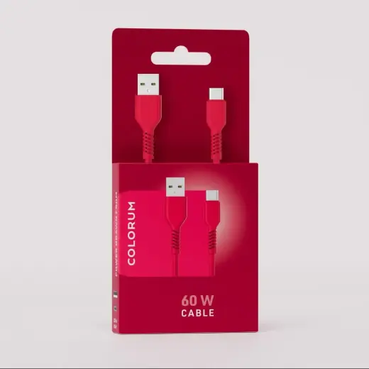 COLORUM CK60-AC-02 data transfer and charging cable | USB-A to USB-C | 15W | 1.8m | pink Photo