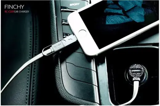 Зарядка для автомобиля REMAX Finchy RCC-103 | 17W | USB-A, Lightning, MicroUSB | с кабелем Lightning + MicroUSB в комплекте | серебристая Фото num