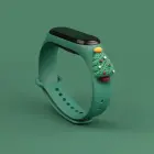 Strap Xmas for Xiaomi Mi Band 3 / 4 Christmas Silicone Strap Bracelet with Christmas Tree - Dark Green Foto 2
