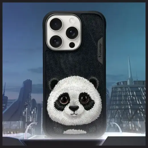 Nimmy Big Eyed Pet 2.0 Panda phone case for iPhone 16 Pro Max black Photo