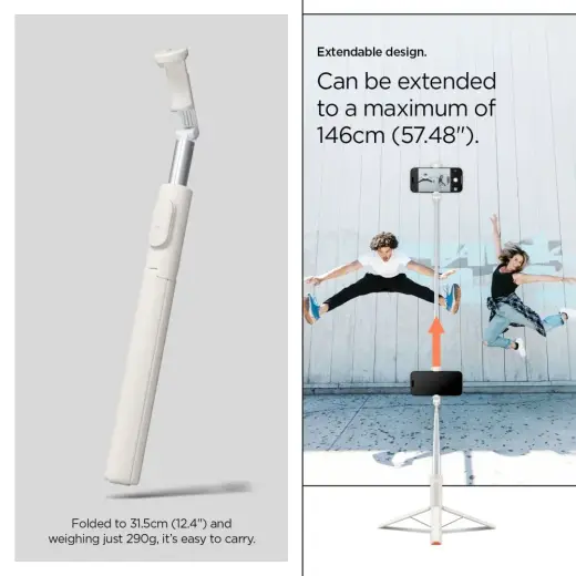 SPIGEN S541W BLUETOOTH SELFIE STICK TRIPOD DUNE BEIGE Фото num