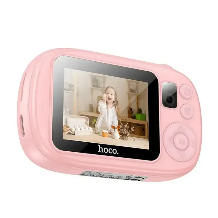 Digital kids camera with selfie function Hoco 1MP 2,0" HD Ready DV205 pink Foto 4