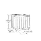 Deco Square Planter Walnut Flower Pot — Photo 4