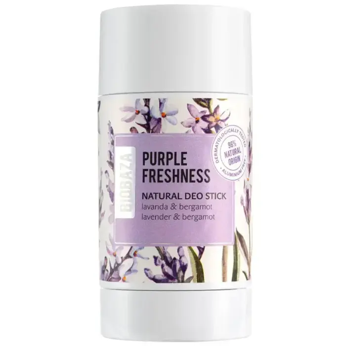 Biobaza, Purple Freshness, Natural Ingredients, Refreshing & Soothing, Citrus, Deodorant Stick, Unisex, 50 ml