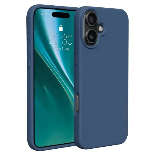 Etteri Silicone case for iPhone 16 Plus dark blue